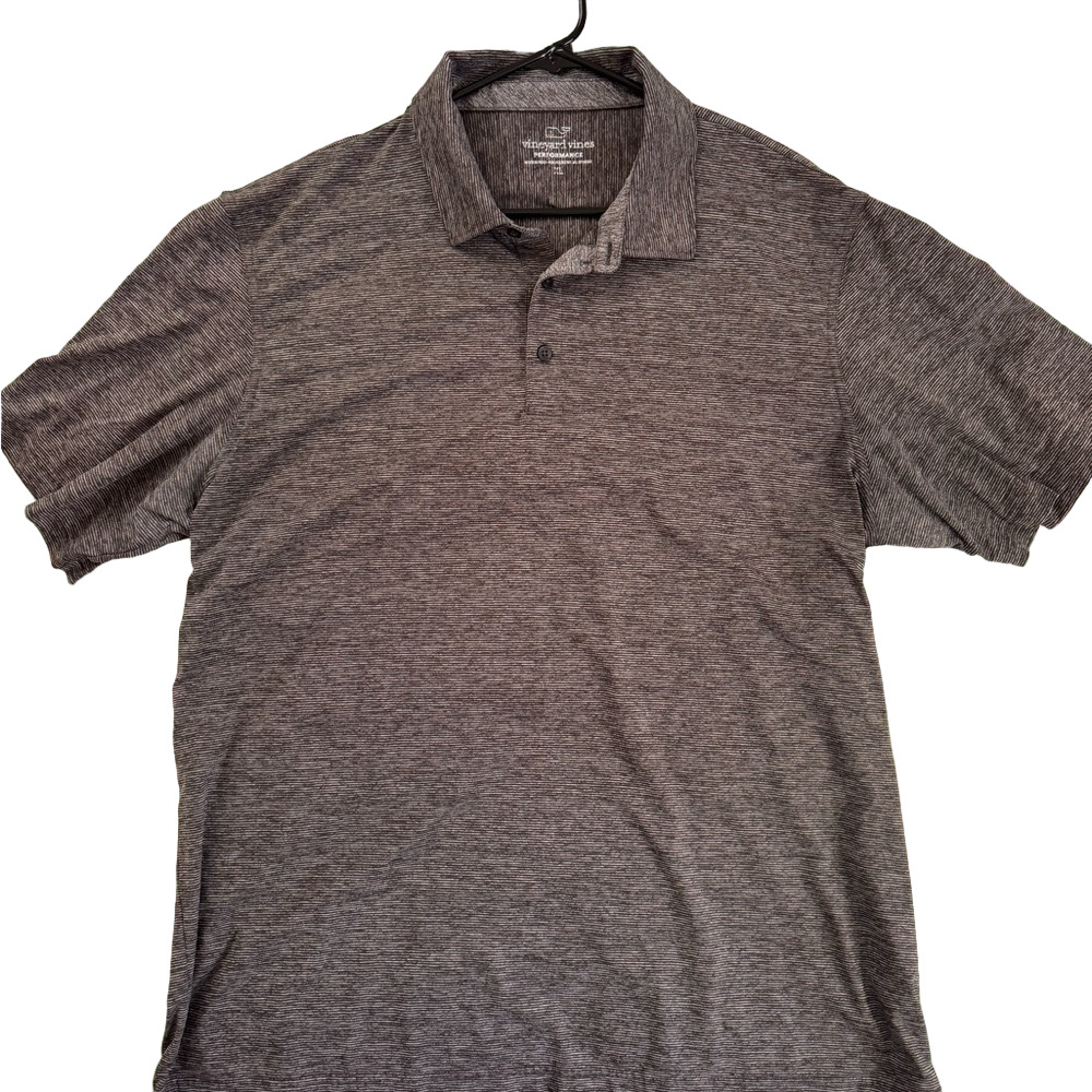 Vineyard Vines Men’s Black/Gray Polo Shirt - Performance
